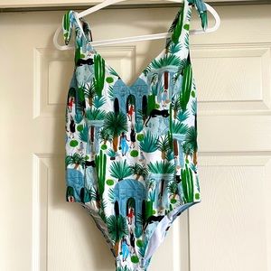 Anthropologie Isabella Felin One Piece bathing Suit Medium